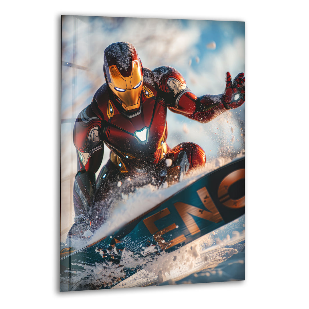 Marvel Iron Man Surfing Glass Wall Art & Decor Ideas