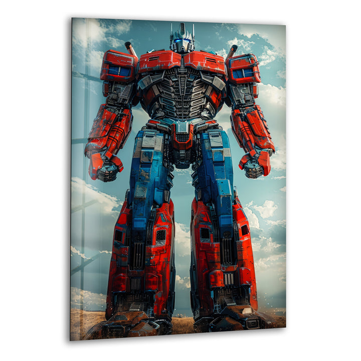 Optimus Prime Glass Wall Art photo print on glass, prints on glass wall art
