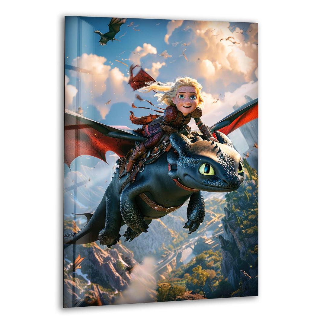 How to Train Your Dragon Glass Wall Art, print picture on glass,Tempered Glass Wall Art