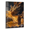 Hobbit Bilbo Baggins and Dragon Tempered Glass Wall Art