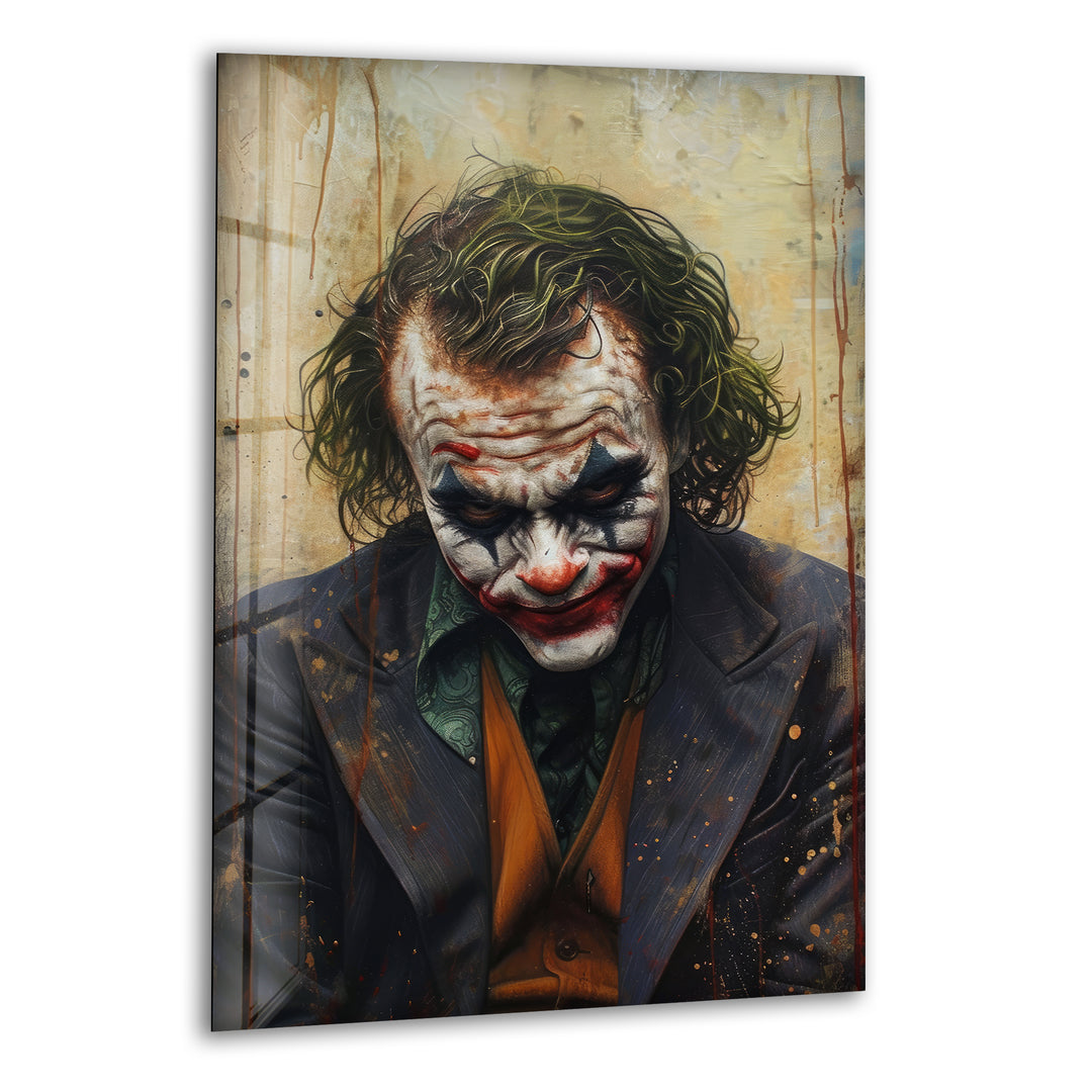 Joker Glass Wall Art, print picture on glass, Tempered Glass Wall Art