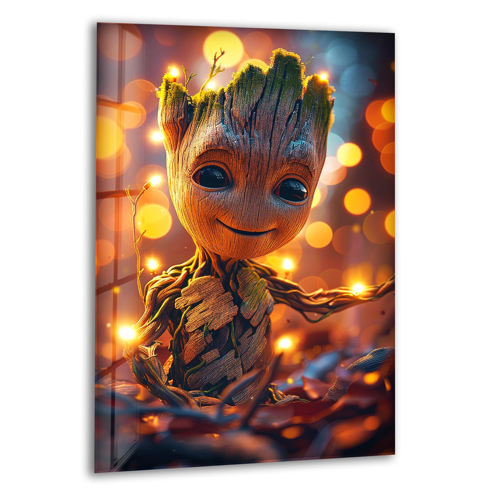 The Baby Groot Print Photographs on Glass