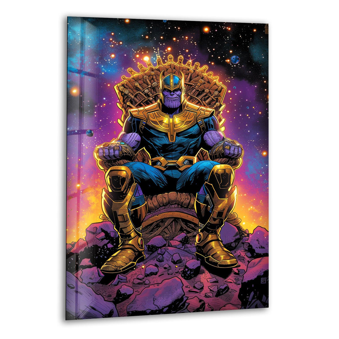 Marvel Thanos Glass Wall Art, print picture on glass,Tempered Glass Wall Art