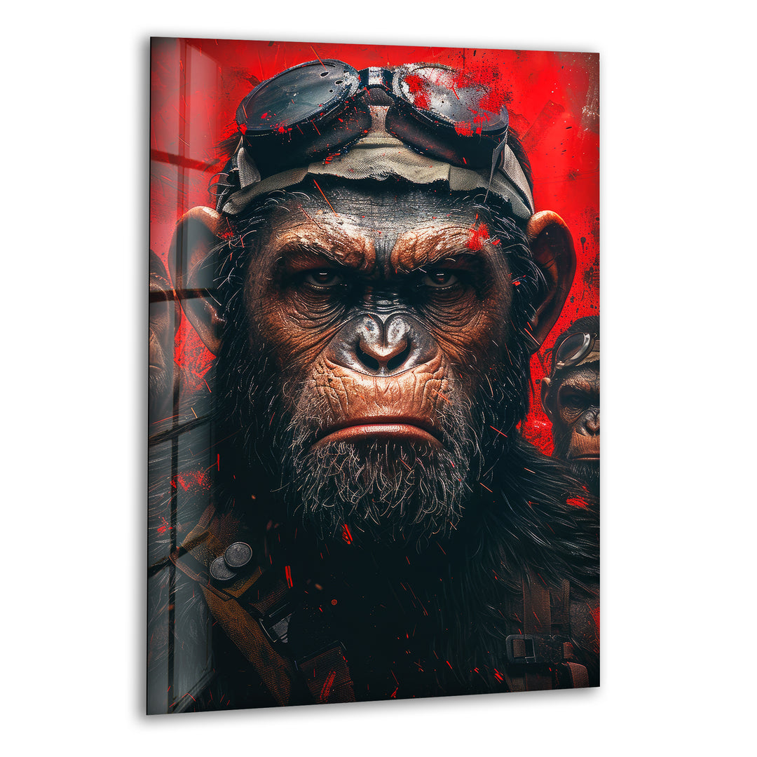 Hell of the Apes Glass Wall Art glass art painting, glass art for the Wall
