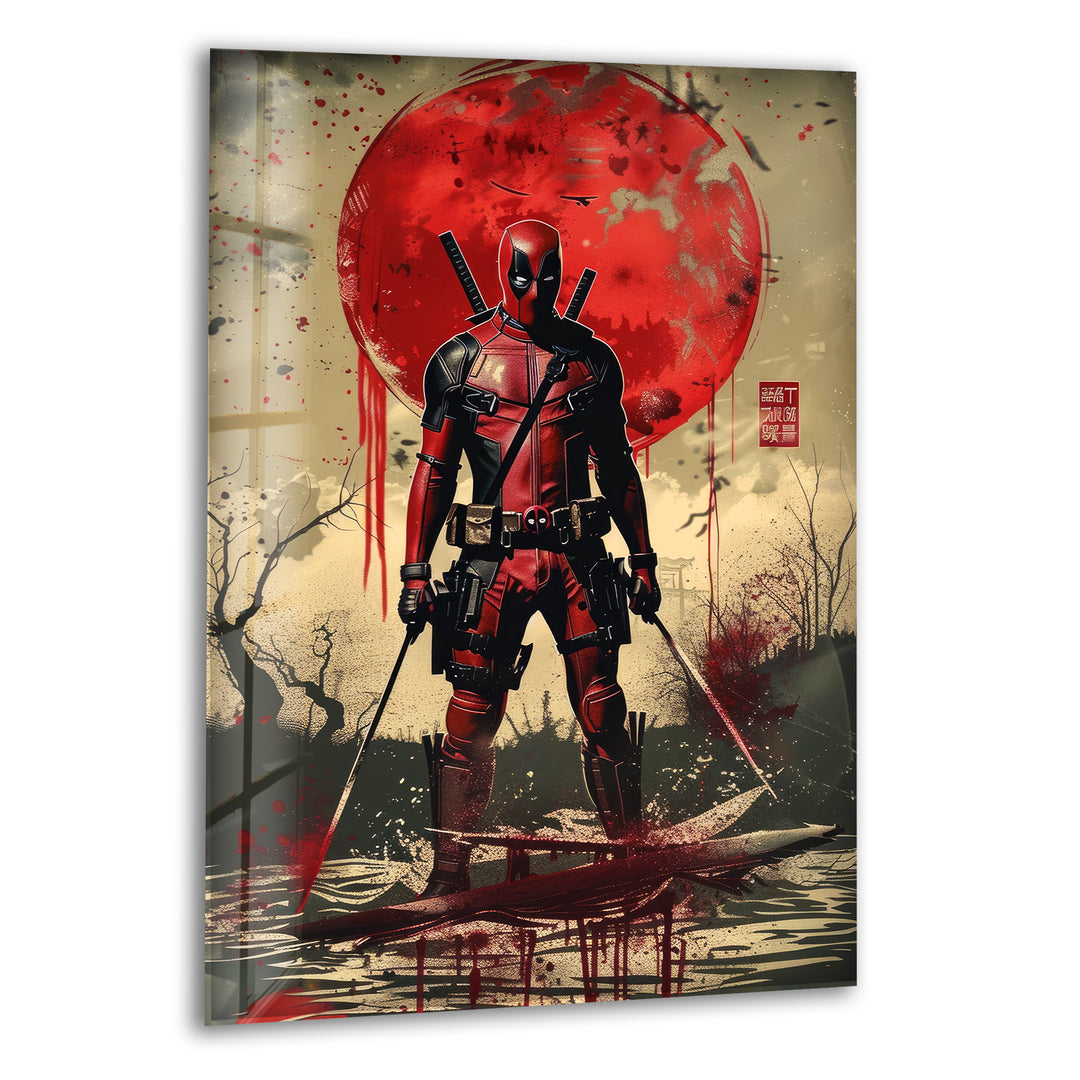 Deadpool Poster Glass Wall Art glass image printing, glass prints from photos
