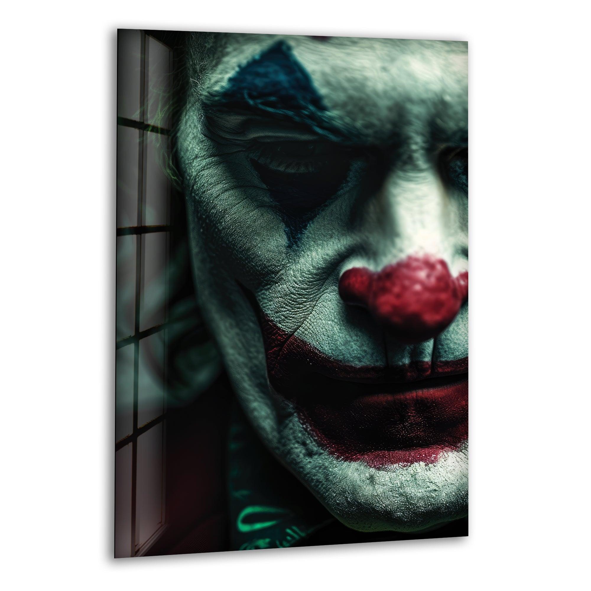 Joker Face Glass Wall Art for Home Decor