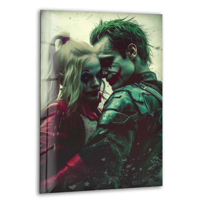 Joker & Harley Quinn Glass Wall Art, print picture on glass,Tempered Glass Wall Art