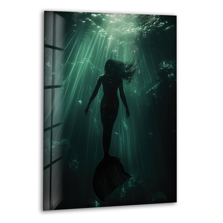 Greek Mythology Siren Tempered Glass Wall Art