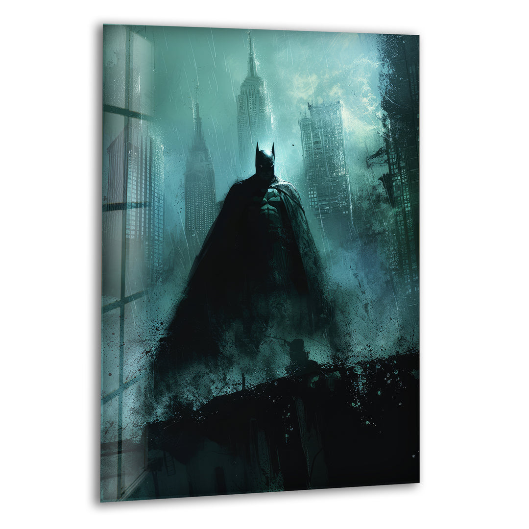 Batman Glass Wall Art print picture on glass, Tempered Glass Wall Art
