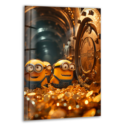 Despicable Me Minions Glass Wall Art glass art painting, glass art for the Wall
