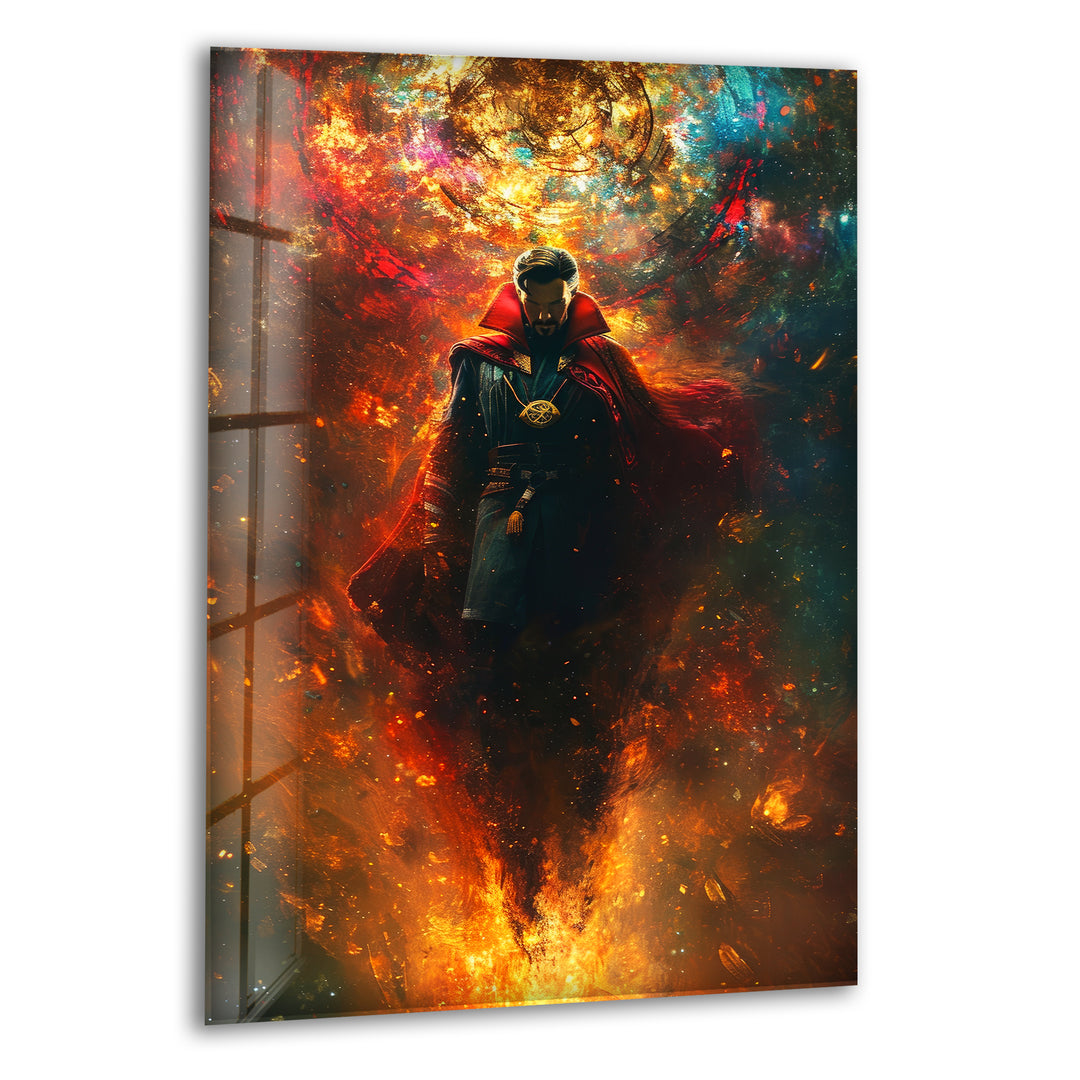 Doctor Steven Strange Marvel Glass Wall Art, print picture on glass, Tempered Glass Wall Art