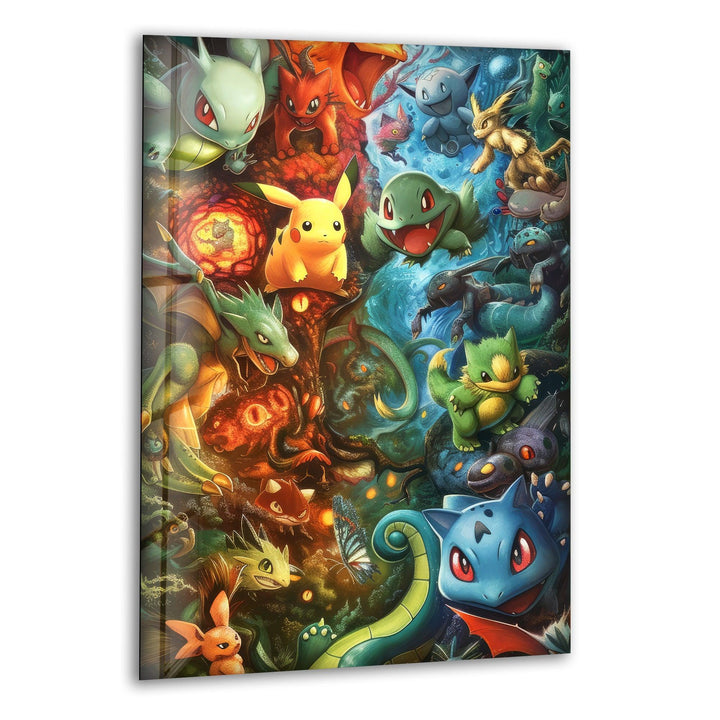 Pokemons Glass Wall Art photo print on glass, prints on glass wall art
