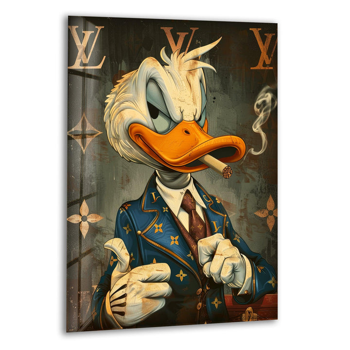 Donald Duck Smoking Glass Photos for Wall Decor