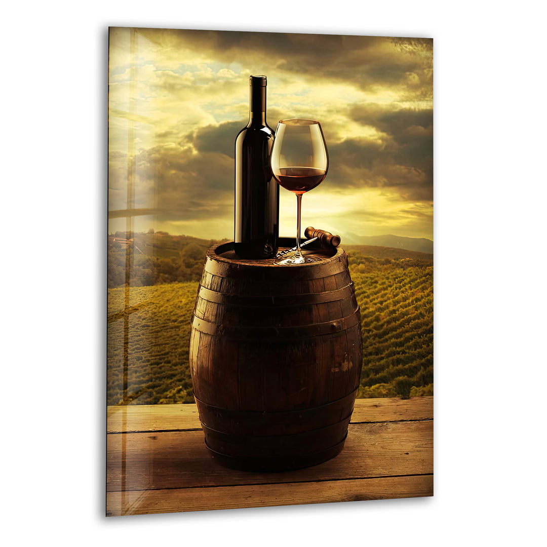 Kitchen Decor Winery Glass Wall Art, print on glass, glass printed photos