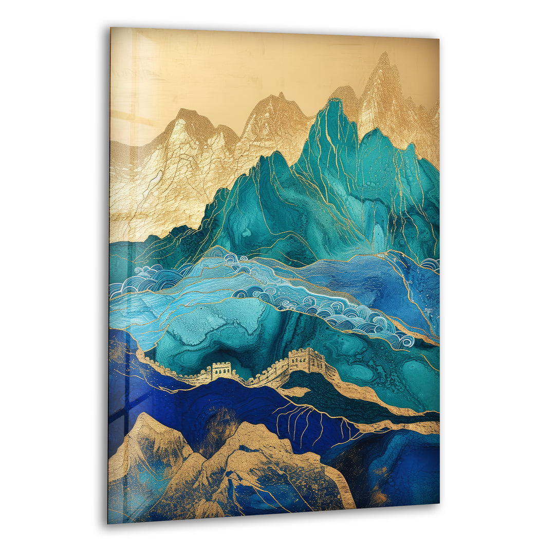 Scandinavian Simple Mountains Glass Printing Art