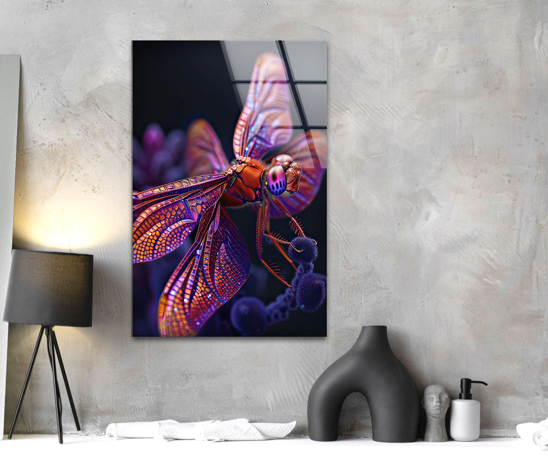 Pink Dragonfly Glass Wall Art art glass wall art, glass wall art pictures
