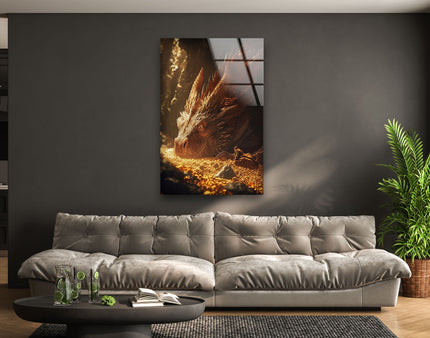 Smaug from The Hobbit Glass Wall Art