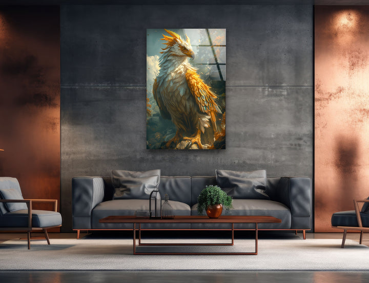 Golden Eagle Glass Wall Art stained glass wall art, stained glass wall decor