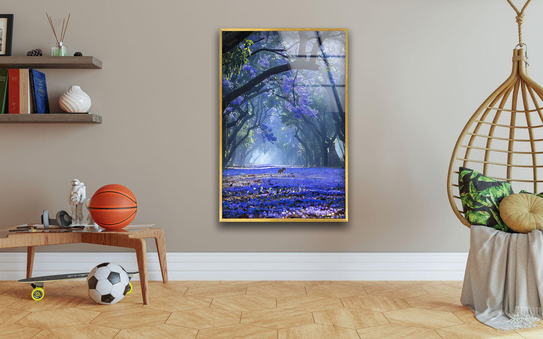 Early Morning Blue Glass Wall Art large glass photo prints, glass wall photos
