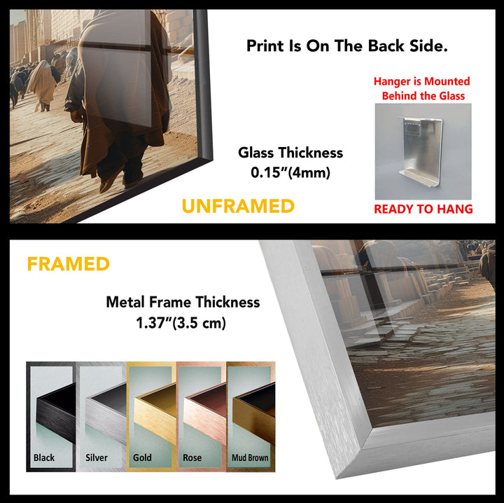 Egypt's Pyramids of Giza Glass Wall Art, print on glass, glass printed photos