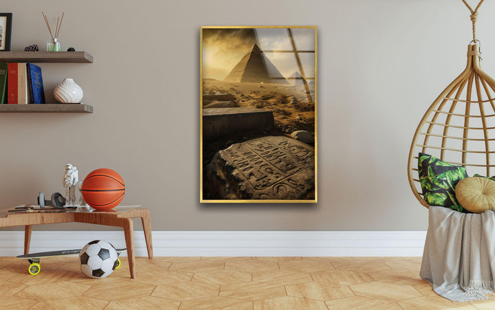 Egyptian Pyramids Glass Wall Art, Glass Printing Wall Art, Print photos on glass