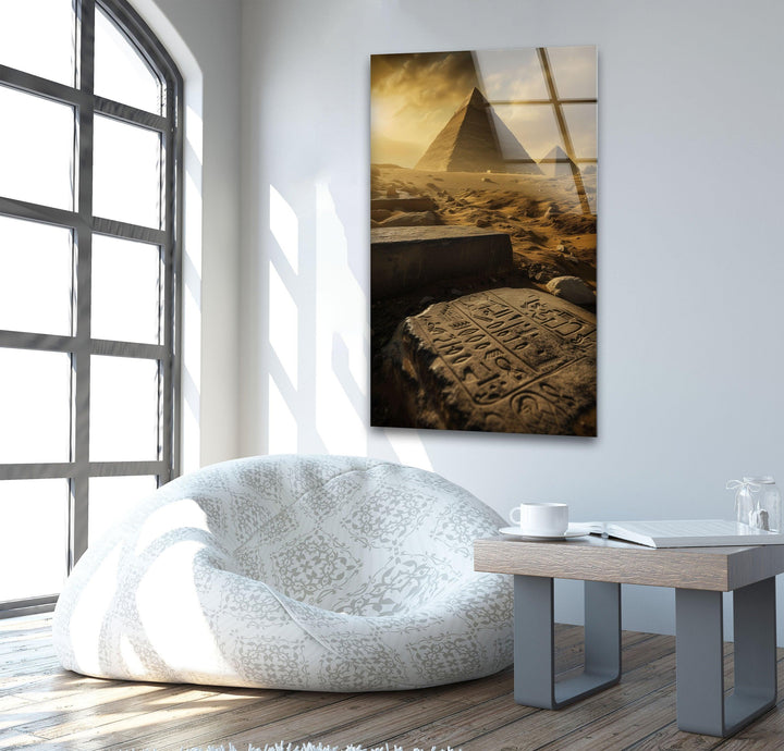 Egyptian Pyramids Glass Wall Art, glass photo prints, glass picture prints