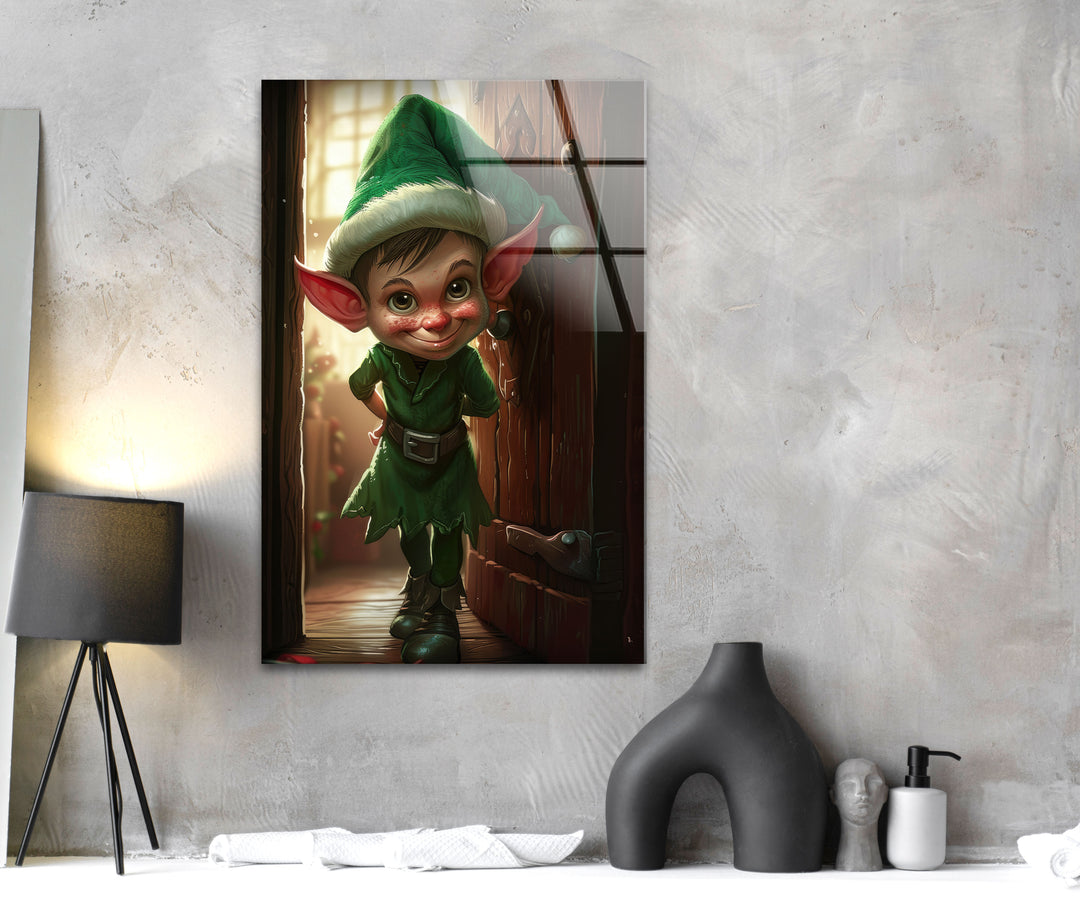 Noel Elf Home Print Photographs on Glass