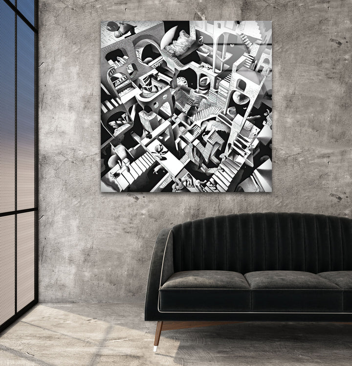 Escher Glass Wall Art Glass Printing Wall Art, Print photos on glass
