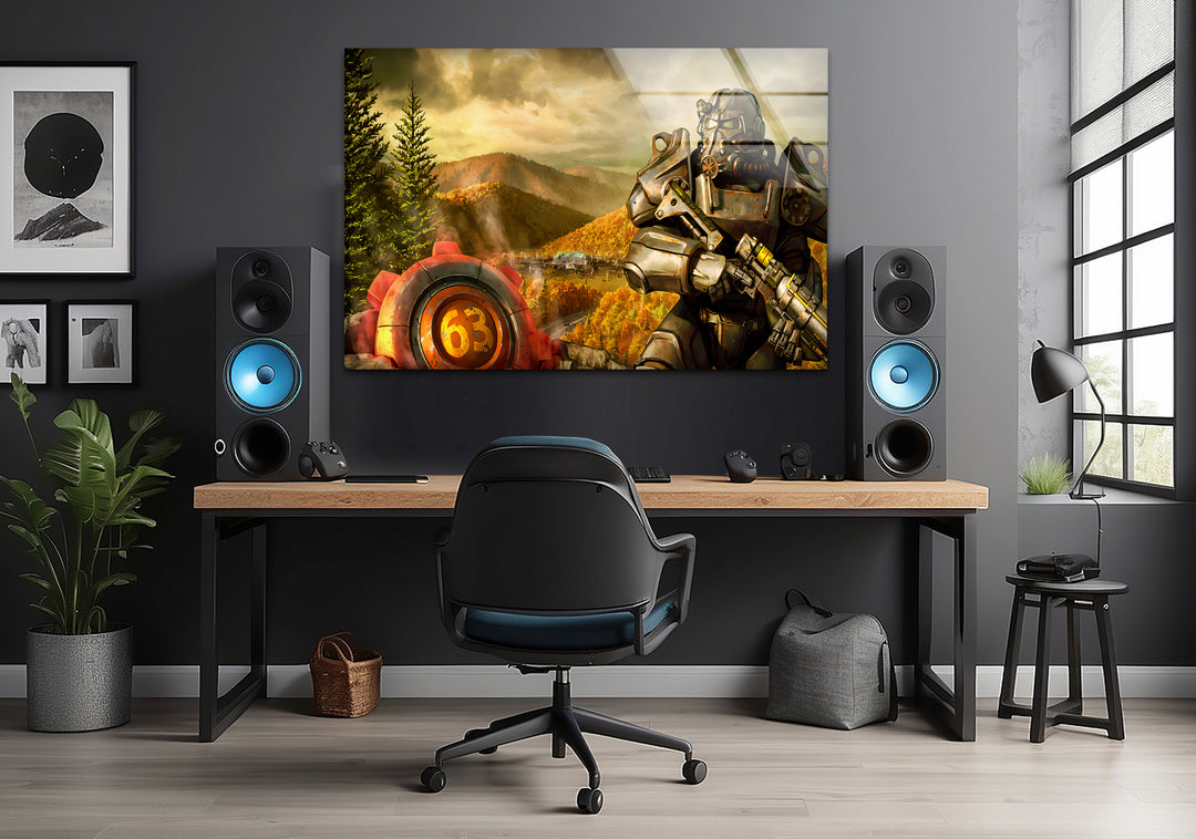 Gamer wall decor featuring unique and detailed video game art to enhance any gaming setup
