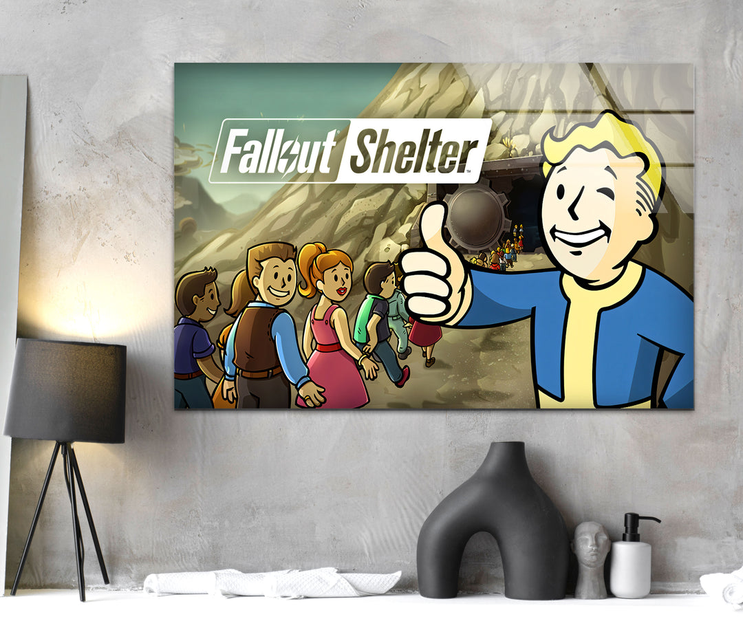 Fallout Glass Wall Art glass art painting, glass art for the Wall