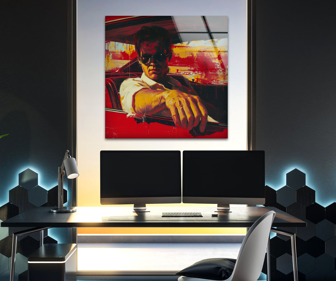 Fight Club Tyler Durden Glass Wall Art