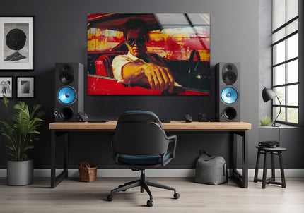 Fight Club Tyler Durden Glass Wall Art