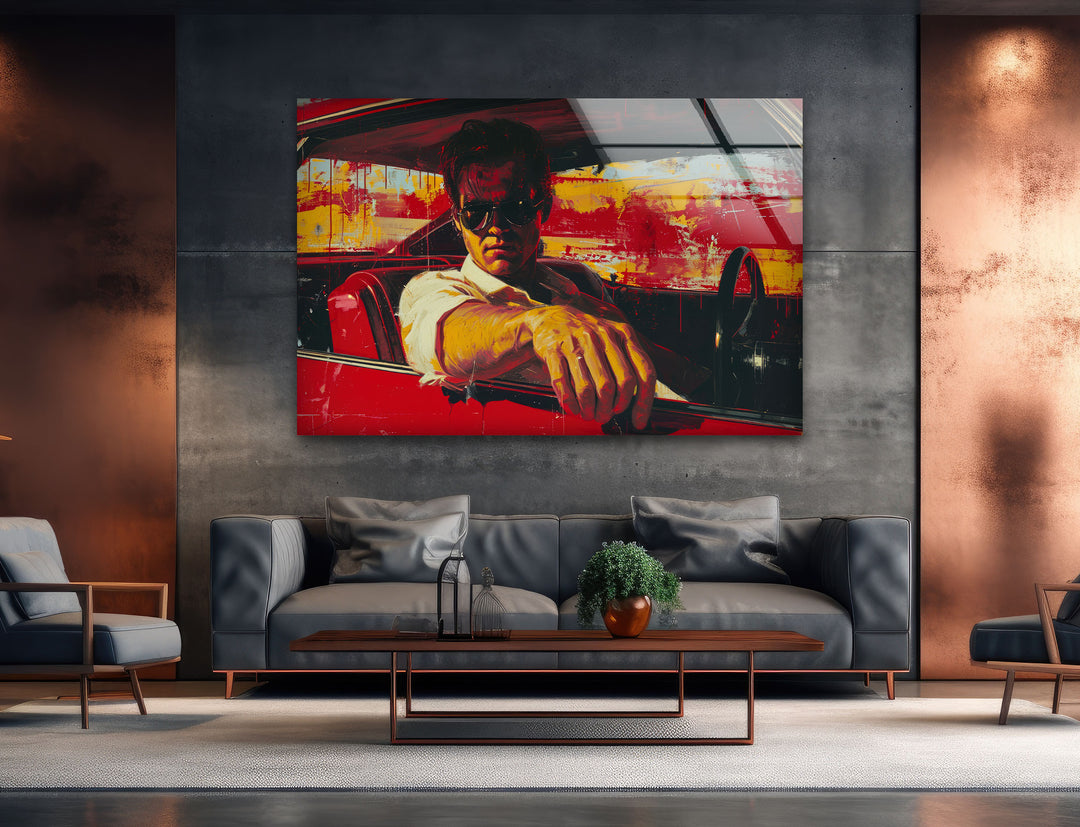 Fight Club Tyler Durden Glass Wall Art