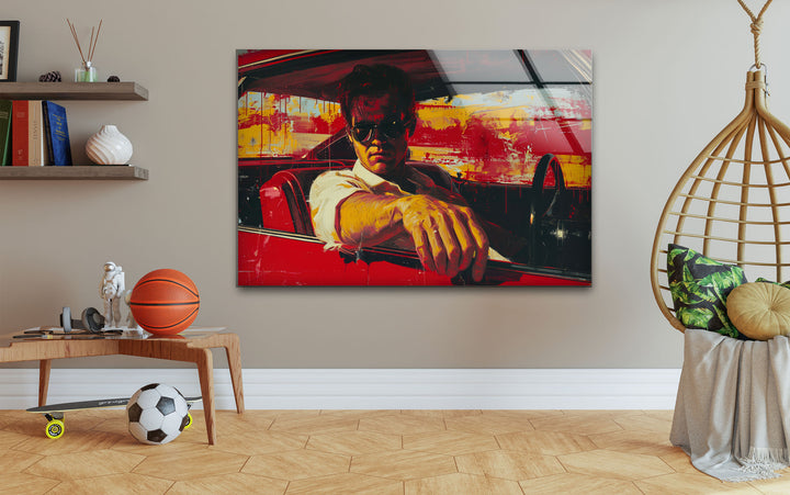 Fight Club Tyler Durden Glass Wall Art