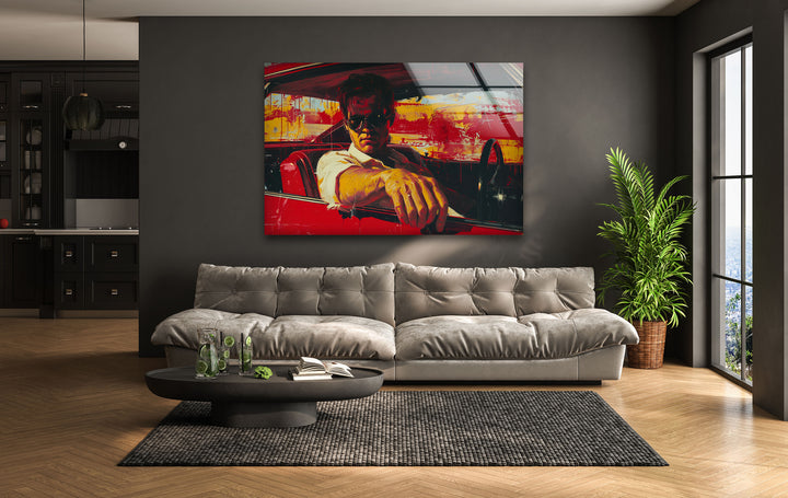 Fight Club Tyler Durden Glass Wall Art