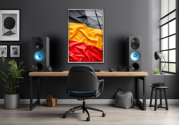 Germany Flag Glass Wall Art custom glass pictures, glass art prints
