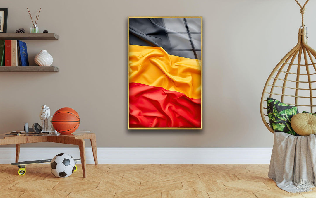 Germany Flag Glass Wall Art custom glass photo prints, large glass prints
