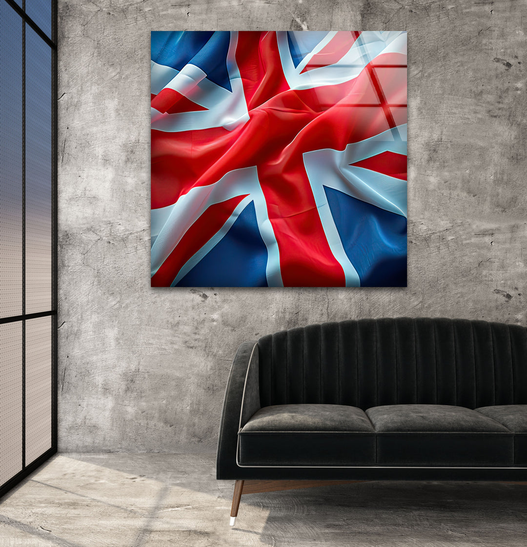 United Kingdom Flag Glass Wall Art custom glass photo prints, large glass prints
