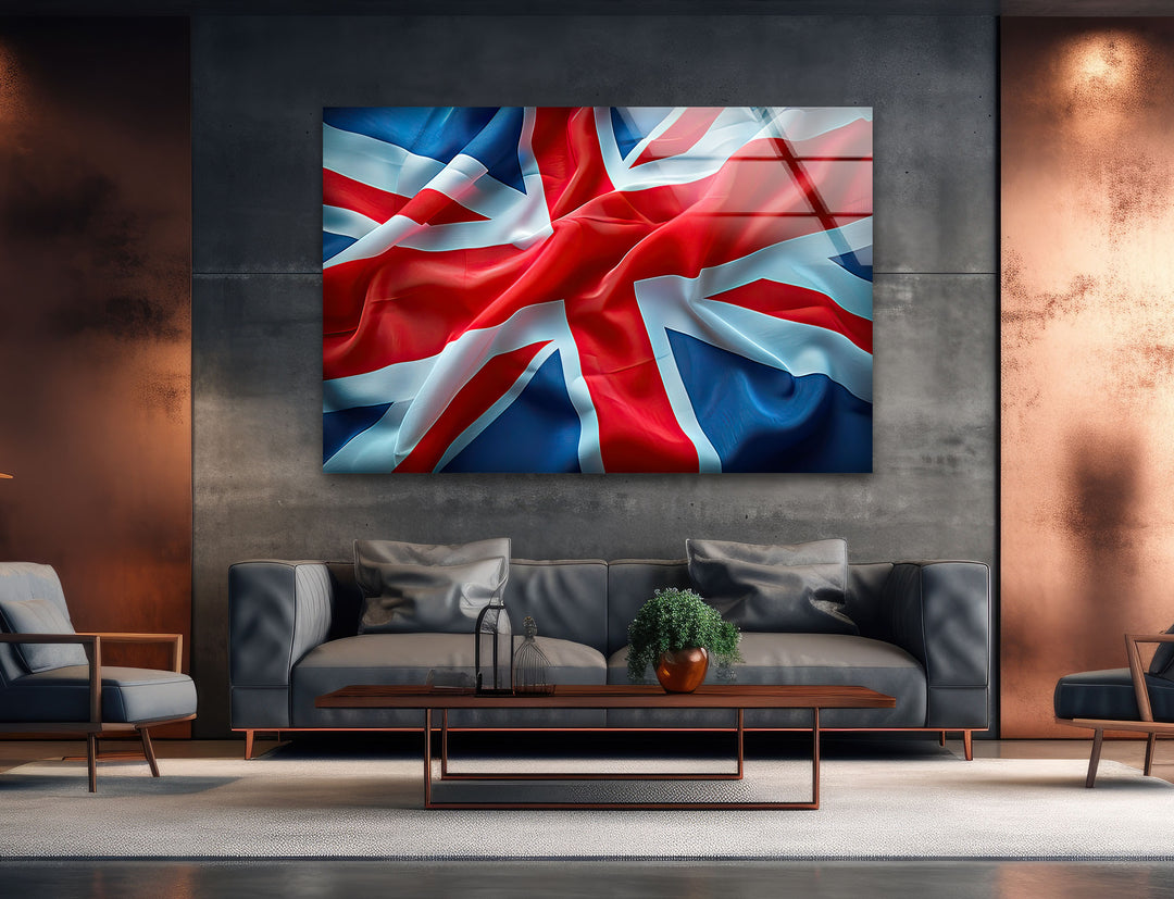 United Kingdom Flag Glass Wall Art glass wall decor, glass wall art decor
