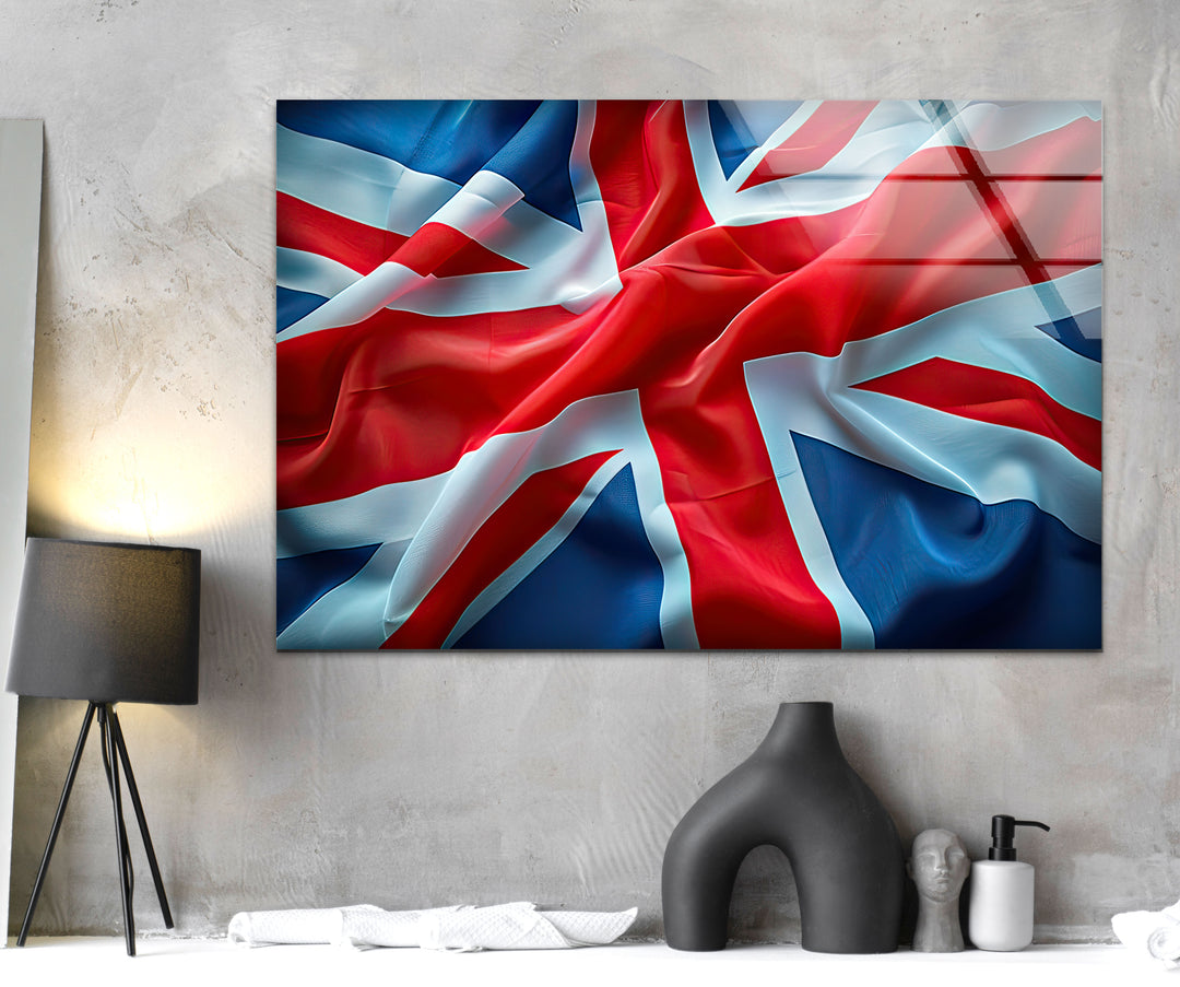 United Kingdom Flag Glass Wall Art glass pictures for Wall, glass prints wall art
