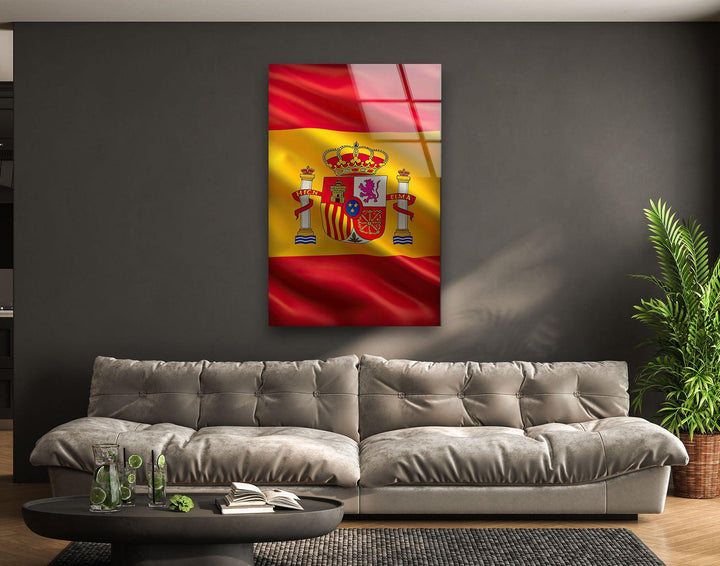 Spain Flag Glass Wall Art art glass wall art, glass wall art pictures
