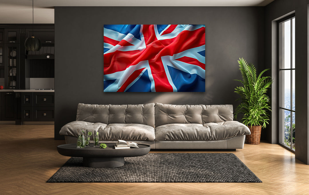 United Kingdom Flag Glass Wall Art glass image printing, glass prints from photos
