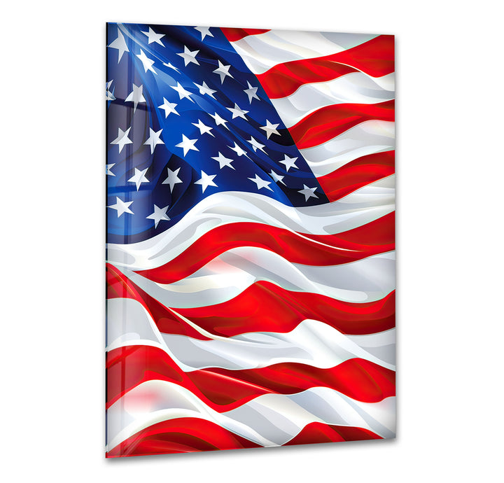 American Flag Glass Wall Art glass wall decor, glass wall art decor
