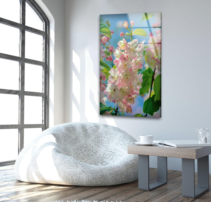 Cherry Blossoms Glass Wall Art, glass image printing, glass prints from photos