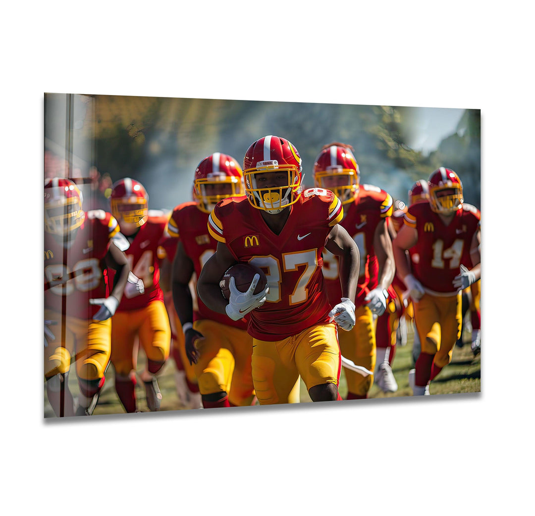 Red NFL Team Glass Wall Art glass photo prints, glass picture prints
