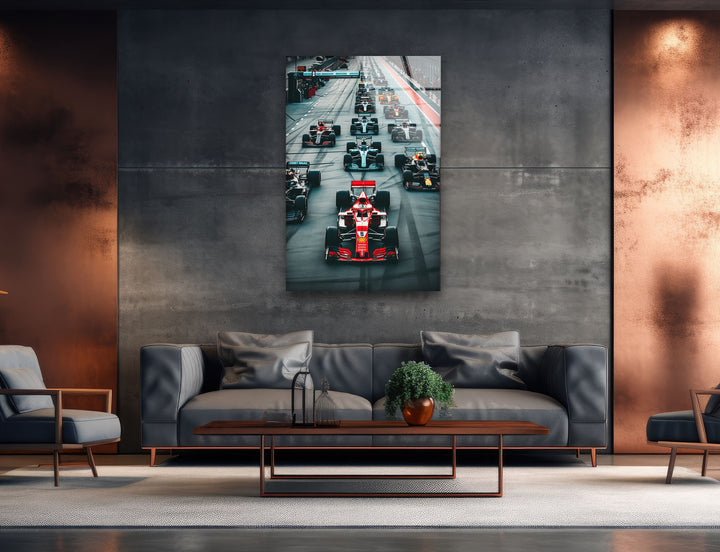 Formula 1 Ferrari Tempered Glass Wall Art - MyPhotoStation