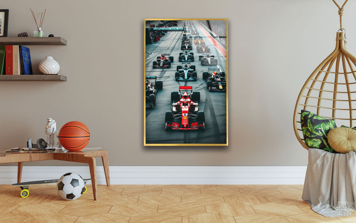 Formula 1 Ferrari Tempered Glass Wall Art - MyPhotoStation