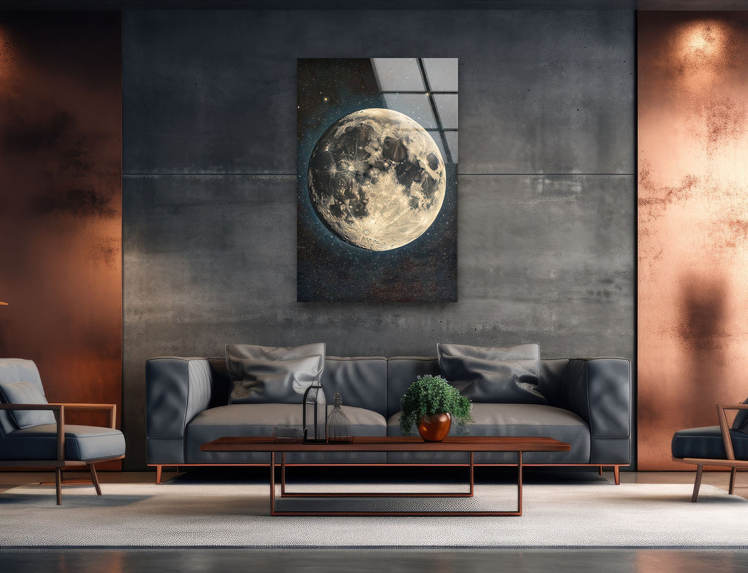 Full Moon Landscape Glass Wall Art Glass Printing Wall Art, Print photos on glass
