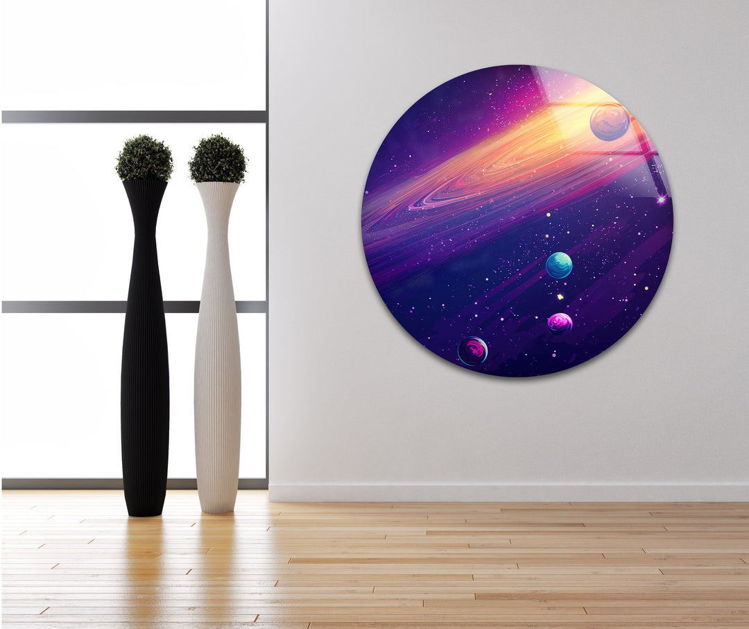 Color Galaxy Glass Wall Art, glass image printing, glass prints from photos