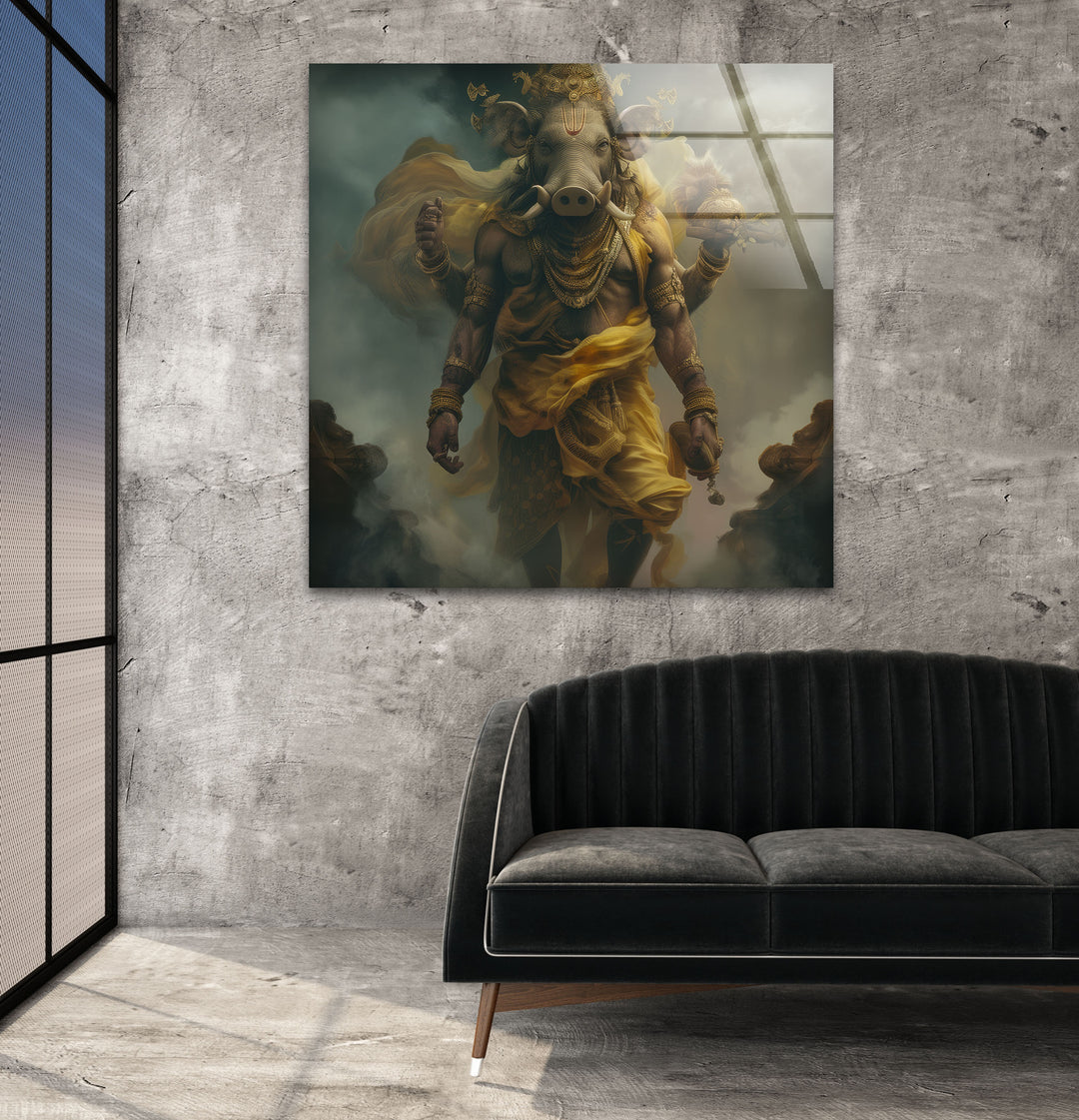 Gambar Ganesha Photo on Glass Home Decor